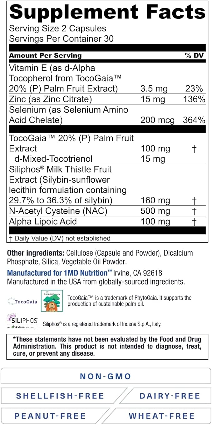 1MD LiverMD - Liver Support Supplement 60 Capsules (2-Pack)