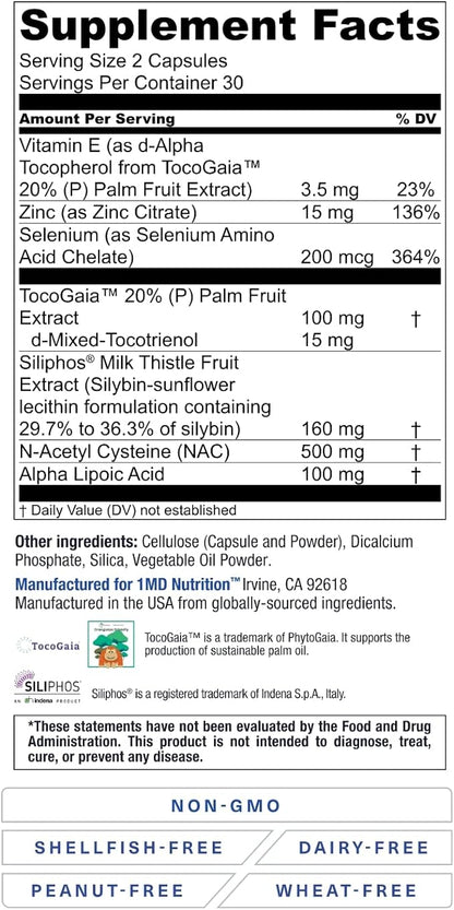 1MD LiverMD - Liver Support Supplement 60 Capsules (2-Pack)