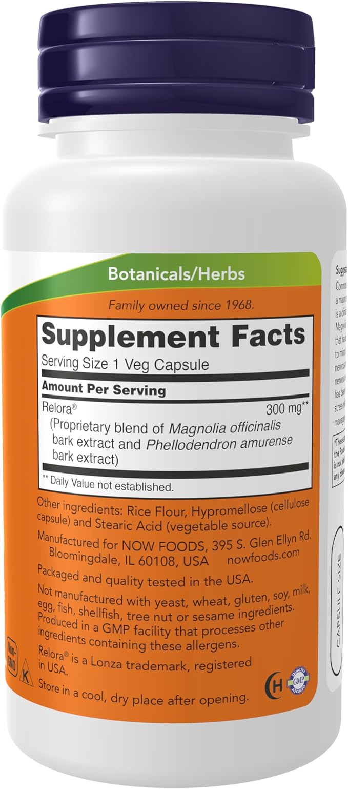 NOW Supplements, Relora 300 mg (a 60 Veg