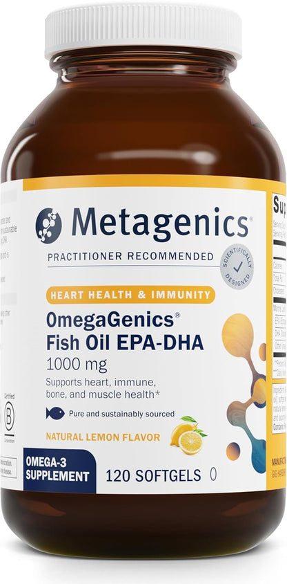 Metagenics OmegaGenics Fish Oil EPA-DHA 1000 Omega-3 Fish 120 Softgels