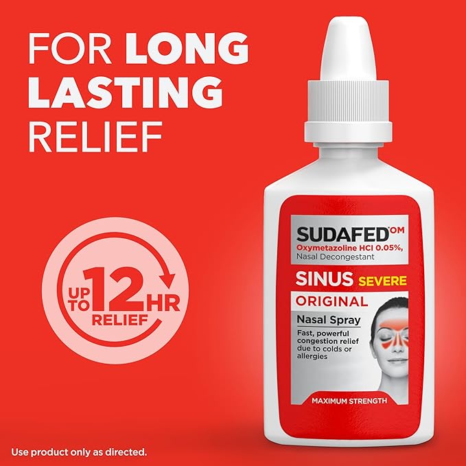 Sudafed Sinus Severe Original Nasal Spray, 12 Hour .05% Nose 1 fl.