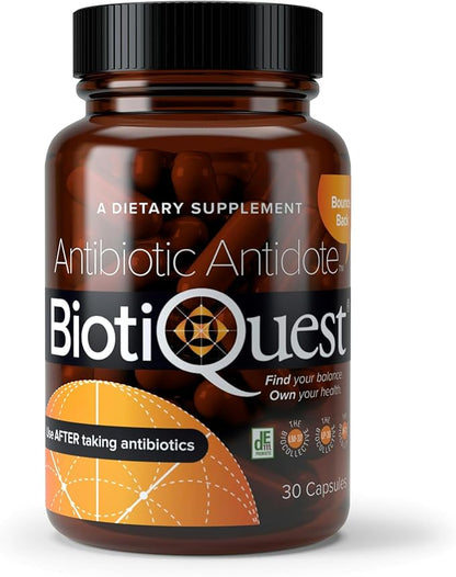 Antibiotic Antidote Probiotics to Rebalance Body After Taking Antibiotics, 20 Billion CFU, Non-GMO and Gluten Free, 30 Capsules
