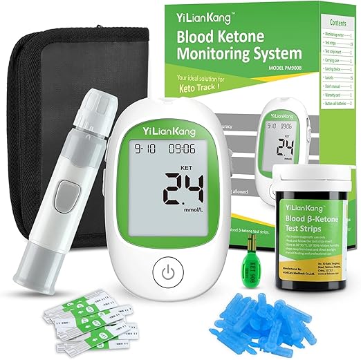 Blood Ketone Meter and 15 Blood 15 Lancets, 5 Second
