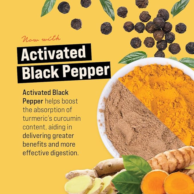 360 Nutrition Turmeric Supplement with Ginger 2 Pack 3.3 oz