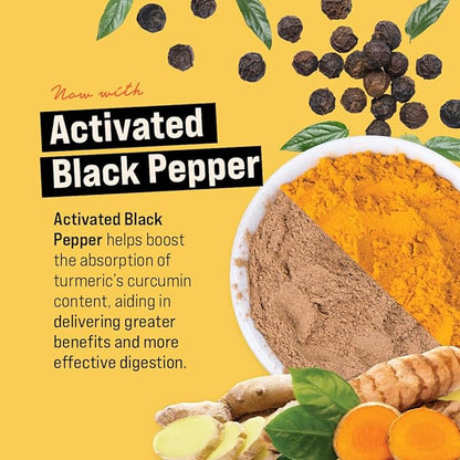 360 Nutrition Turmeric Supplement with Ginger 2 Pack 3.3 oz