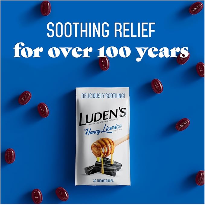 Luden's Soothing Throat Drops, Honey Licorice, 30 ct 1)