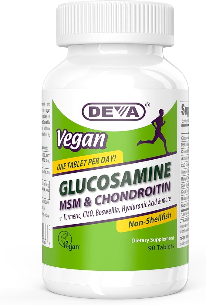 DEVA Vegan Glucosamine MSM & Chondroitin 90 Tablets