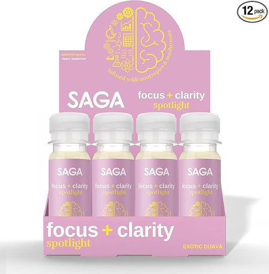 SAGA Organic Focus Shots 2oz Shots(12-Pack) Shots(12-Pack)