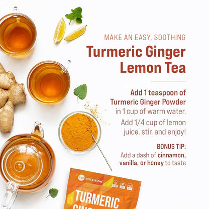 360 Nutrition Turmeric Supplement with Ginger 2 Pack 3.3 oz