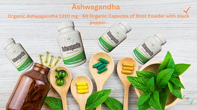 Organic Ashwagandha 1310 mg 60 Organic