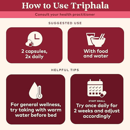 Organic India Triphala Capsules Organic 180 Capsules