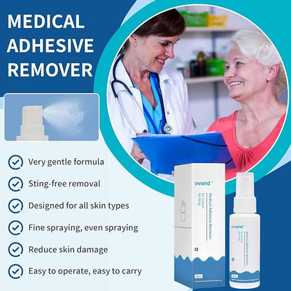 Medical Adhesive Remover Spray 1 oz.No-Sting Tape（4 Bottles）