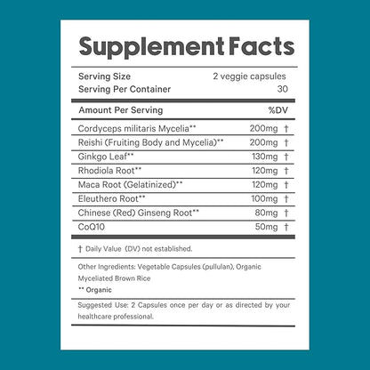 LyfeFuel Adaptogen Blend for Natural Energy 60 Vegan