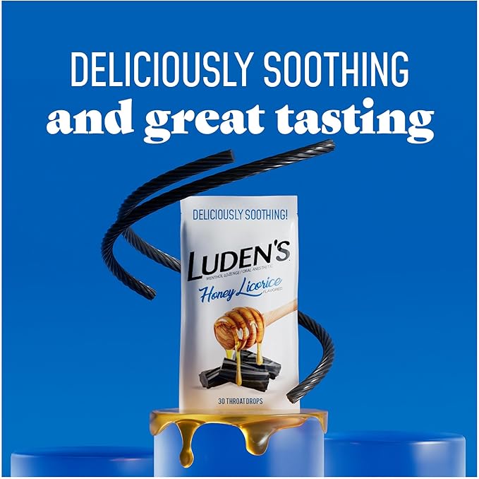 Luden's Soothing Throat Drops, Honey Licorice, 30 ct 1)