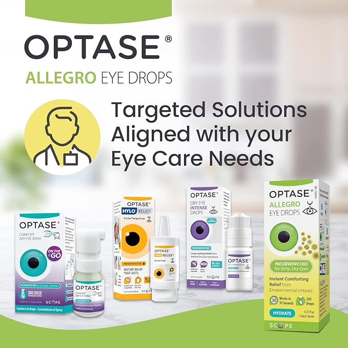 Optase Allegro Eye Drops for Dry Eyes .33 oz, 300 Drops