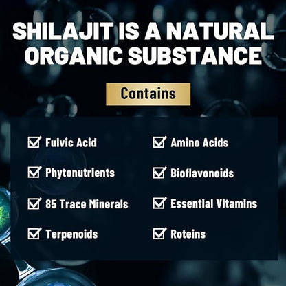Shilajit Pure Himalayan Organic 20450MG Shilajit 120 Capsules