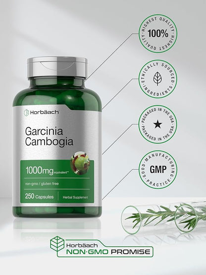 Horbaach Garcinia Cambogia Pills 1000mg | 250 Capsules