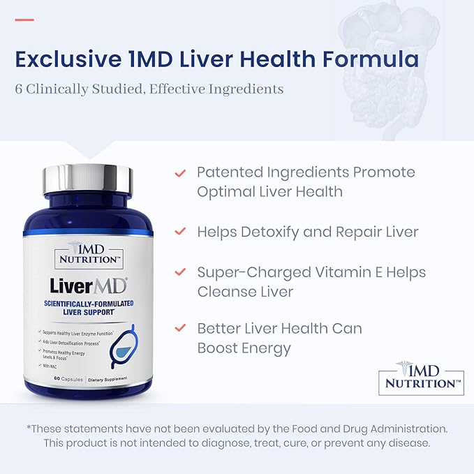 1MD LiverMD - Liver Support Supplement 60 Capsules (2-Pack)