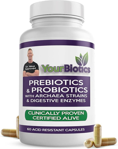 YourBiotics Prebiotics and Probiotics for Men 60 Count