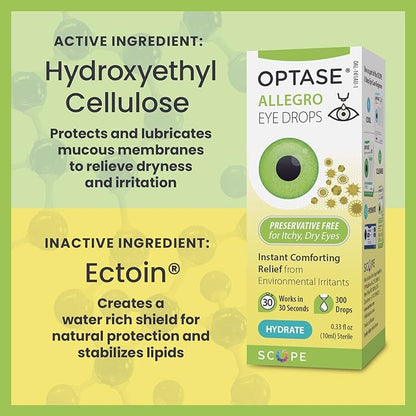 Optase Allegro Eye Drops for Dry Eyes .33 oz, 300 Drops