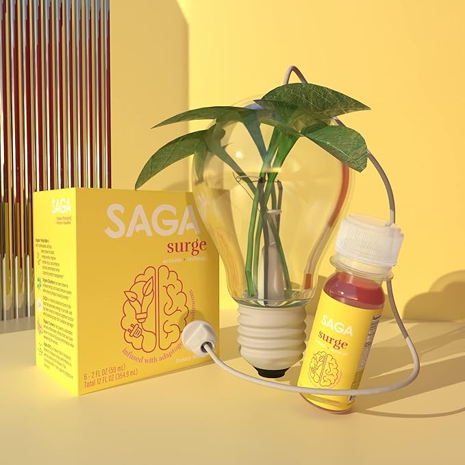 SAGA Organic Energy Shots CoQ10 & 2oz Shots (12-Pack)