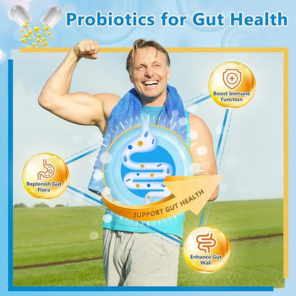 NATURE TARGET Probiotics for Men Digestive 100 Billion 90 Veggie