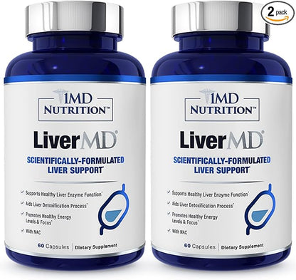 1MD LiverMD - Liver Support Supplement 60 Capsules (2-Pack)