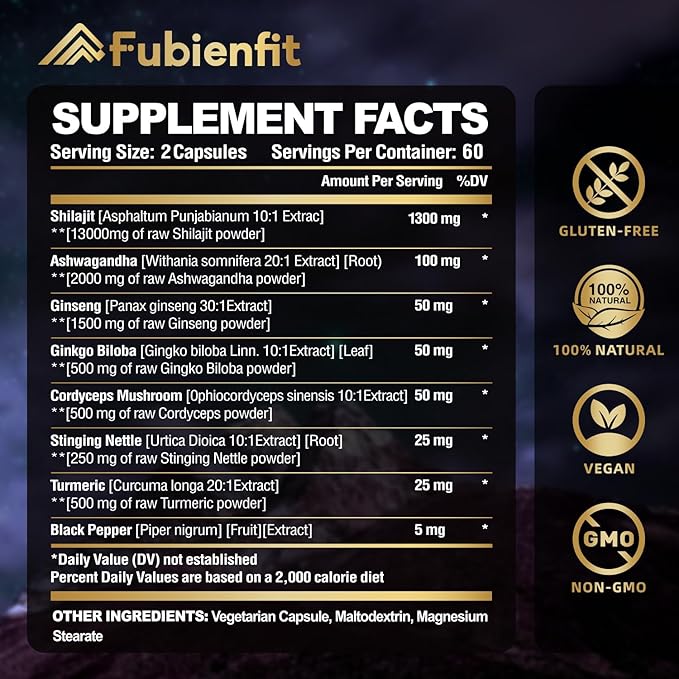 Shilajit Pure Himalayan Organic 20450MG Shilajit 120 Capsules