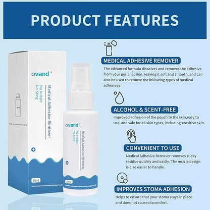 Medical Adhesive Remover Spray 1 oz.No-Sting Tape（4 Bottles）