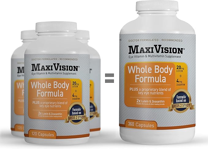 MaxiVision® AREDS 2 Whole Body Formula 2 Eye 360 Capsules (360 Capsules 1 Bottle