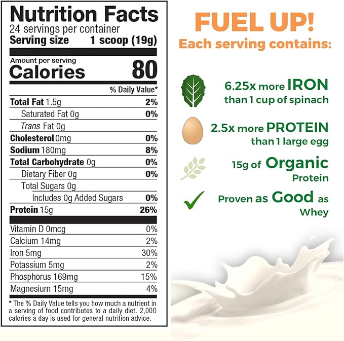 Raw Pea Protein Powder, Vegan Plant 1 Pound 1)