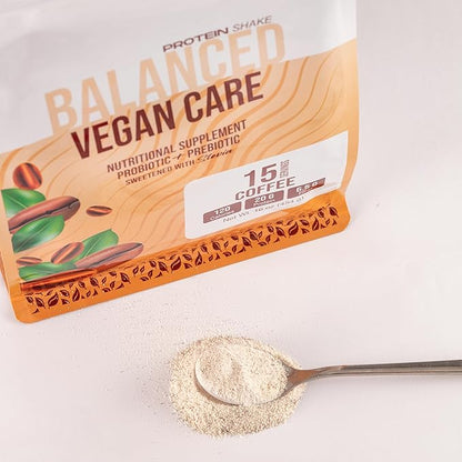 Vegan Care Coffee Protein Powder, 20g 6.5g, Probiotics 15 individual