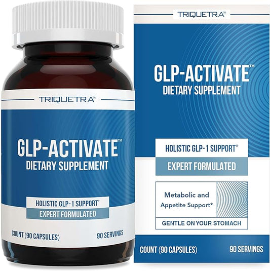 Triquetra Health GLP-Activate | Hunger & Metabolism Support - Formulated to Support GLP1 Naturally - Expert Formulated - Take 1 Capsule Before Each Meal for Hunger & Metabolic Support - 90 Servings