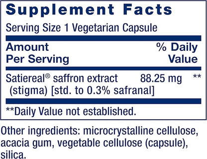 Life Extension Optimized Saffron, saffron extract, 60 vegetarian