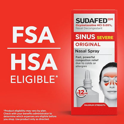 Sudafed Sinus Severe Original Nasal Spray, 12 Hour .05% Nose 1 fl.