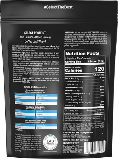 PEScience Select Low Carb Protein Powder, Gourmet Vanilla, 5 Serving, Keto Friendly and Gluten Free