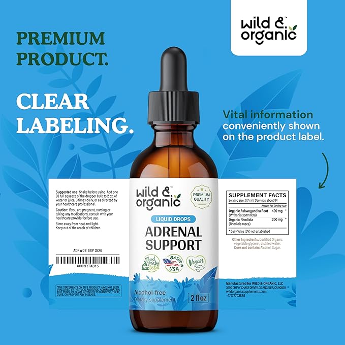 Adrenal Health Support Supplement 2 Fl.