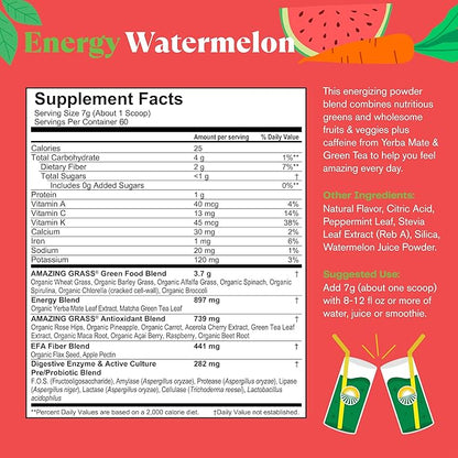 Amazing Grass Greens Superfood Energy: Greens 60 Servings