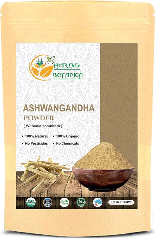 Organic Ashwagandha Root Powder Withania Somnifera 5.3 oz