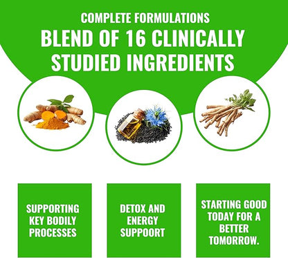 4000mg Sea Moss Supplement Blend 2000mg Ashwagandha 1200mg Turmeric 1000mg Bladderwrack 1500mg, Burdock 1000mg & D3 with