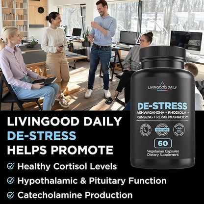Livingood Daily De-Stress Relief Supplement, 60