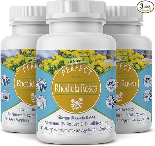 Perfect Supplements – Perfect Rhodiola Rosea 60 Capsules 3 Pack