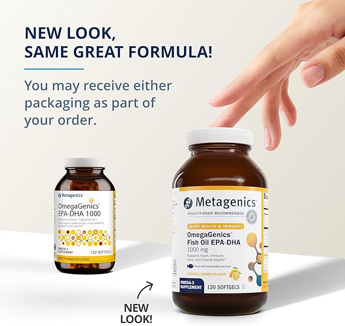 Metagenics OmegaGenics Fish Oil EPA-DHA 1000 Omega-3 Fish 120 Softgels