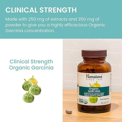 Himalaya Organic Garcinia Cambogia Herbal Supplement, 600 mg, 60 Plant-Based 30 Day