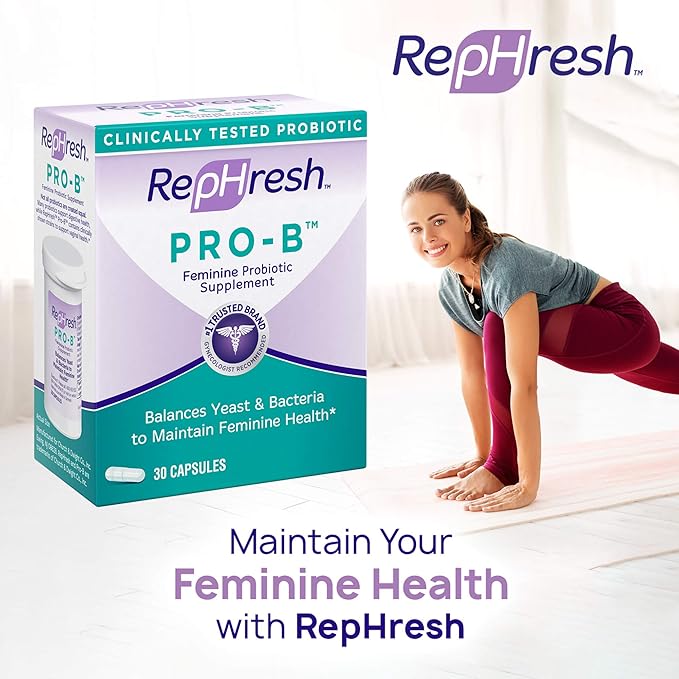 Rephresh Pro-B Probiotic Supplement for Women, 30 Oral Capsules (Pack of 2)