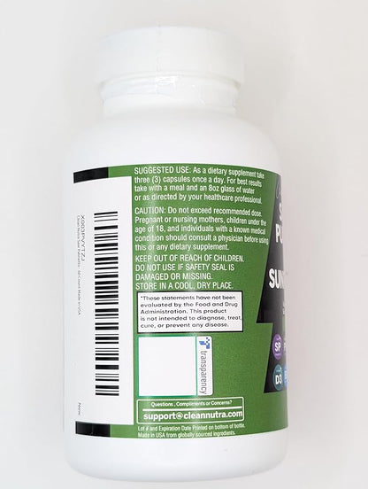 Clean Nutraceuticals Saw Palmetto Pumpkin Seed Oil Pygeum Sunflower Lecithin Stinging Nettle Cranberry - Prostate Supplements for Men with Lycopene - 90 Caps