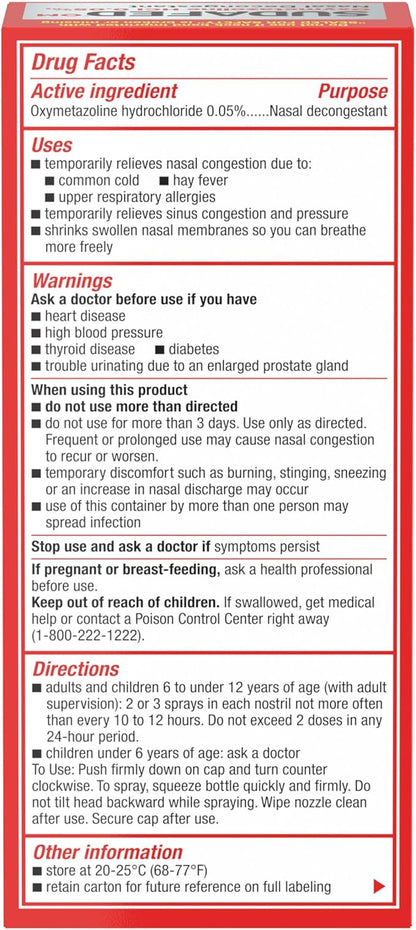 Sudafed Sinus Severe Original Nasal Spray, 12 Hour .05% Nose 1 fl.
