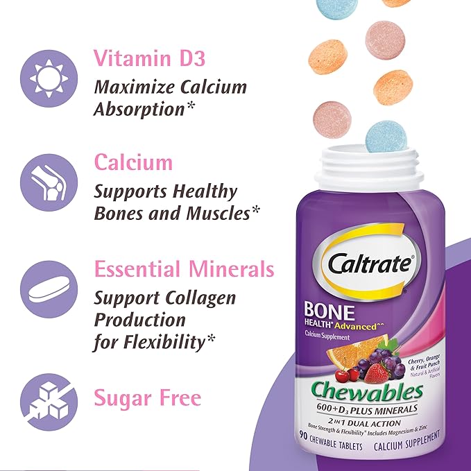 Caltrate Chewables 600 Plus D3 Plus 155 Count 1) (Package