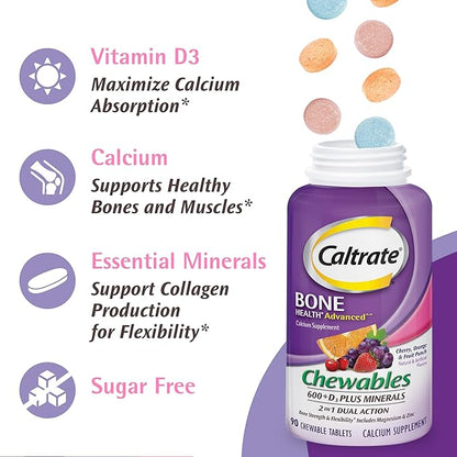 Caltrate Chewables 600 Plus D3 Plus 155 Count 1) (Package