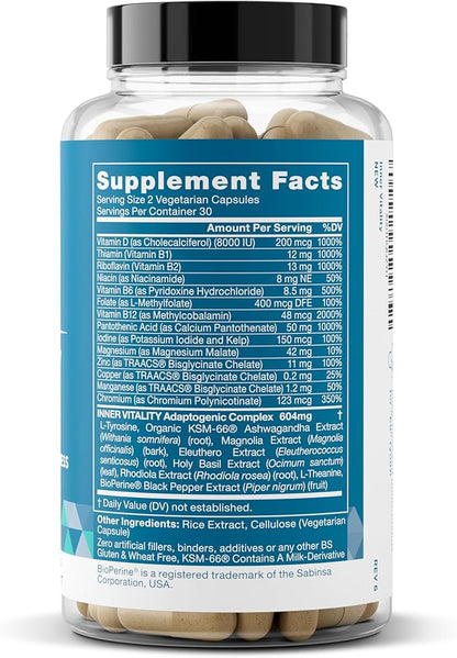 Vitality Cortisol Manager – Fight Fatigue, 60 Veg